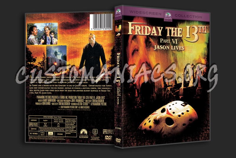 Friday the 13th Part VI dvd cover