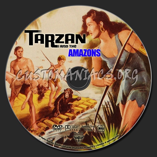 Tarzan and the Amazons dvd label