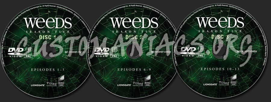 Weeds Season 5 dvd label