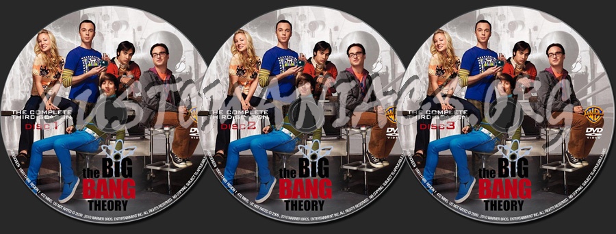 The Big Bang Theory Season 3 dvd label