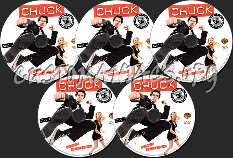 Chuck Season 3 dvd label