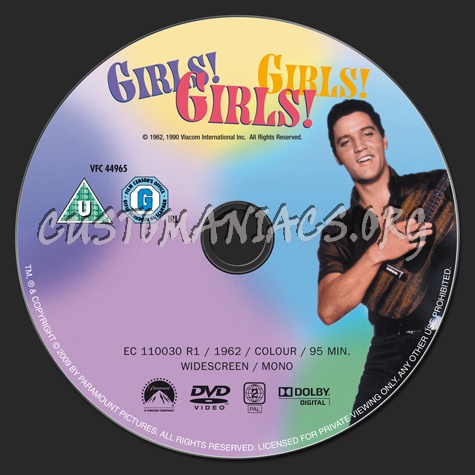 Girls! Girls! Girls! dvd label