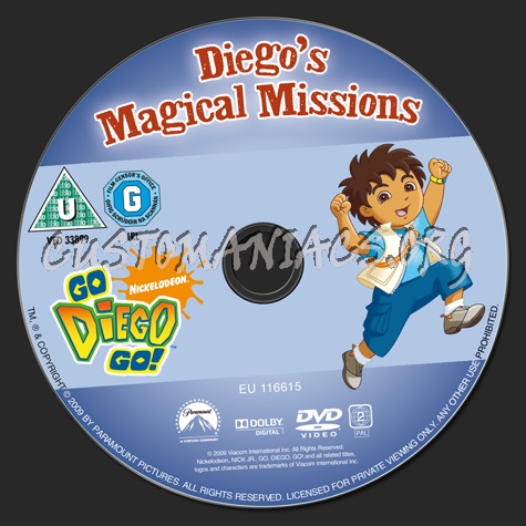 Go Diego Go! Diego's Magical Missions dvd label