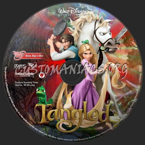 Tangled dvd label