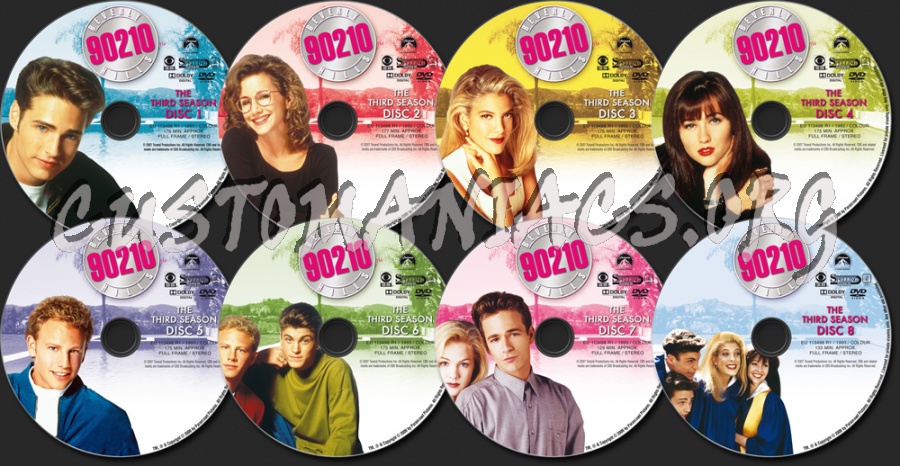 Beverly Hills 90210 Season 3 dvd label