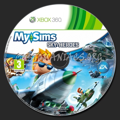 MySims SkyHeroes dvd label