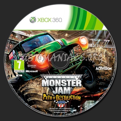 Monster Jam: Path of Destruction dvd label
