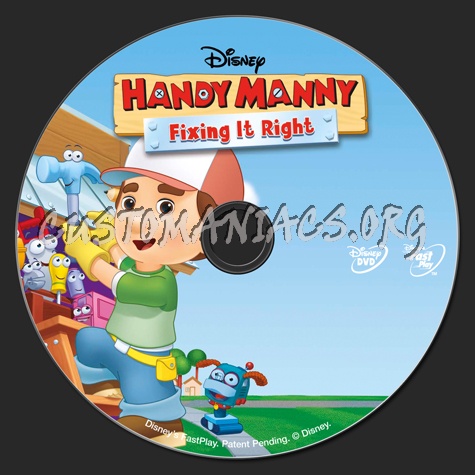 Handy Manny Fixing it Right dvd label