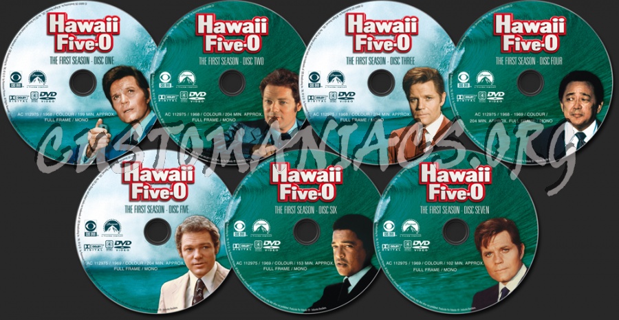 Hawaii Five-O Season 1 dvd label