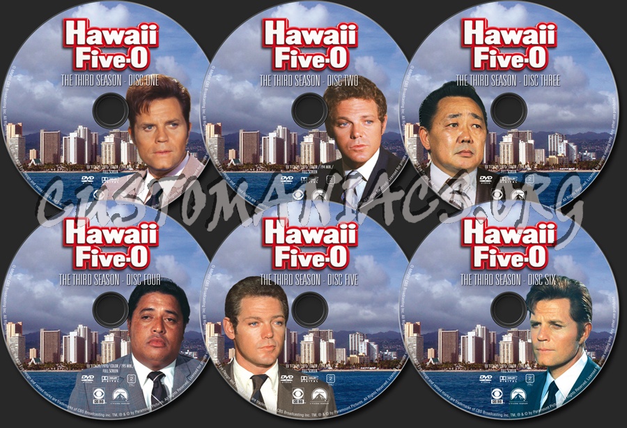 Hawaii Five-O Season 3 dvd label