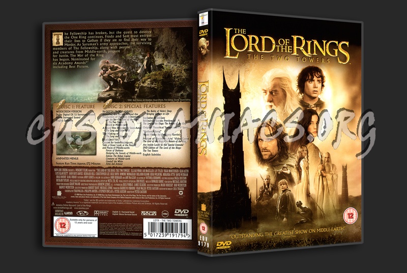 The Lord of the Rings - The Two Towers dvd cover