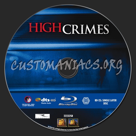 High Crimes blu-ray label