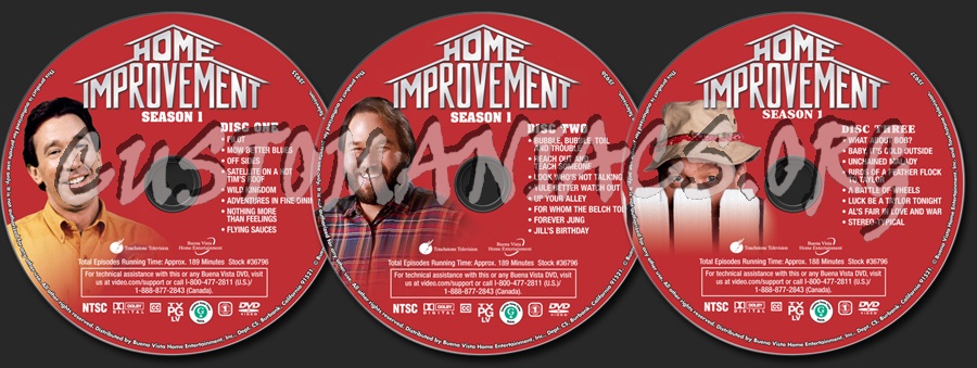 Home Improvement Season 1 dvd label