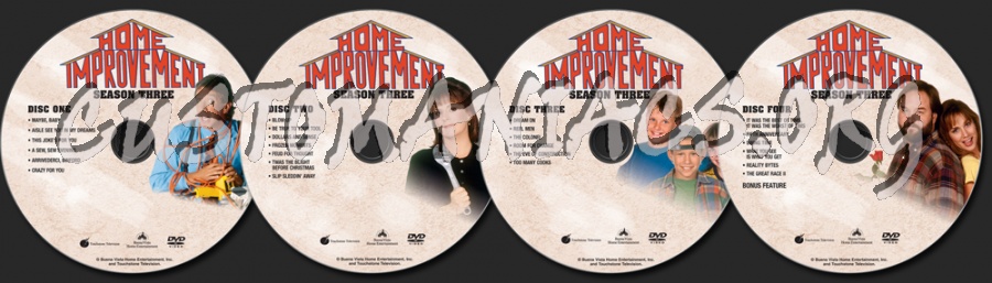 Home Improvement Season 3 dvd label
