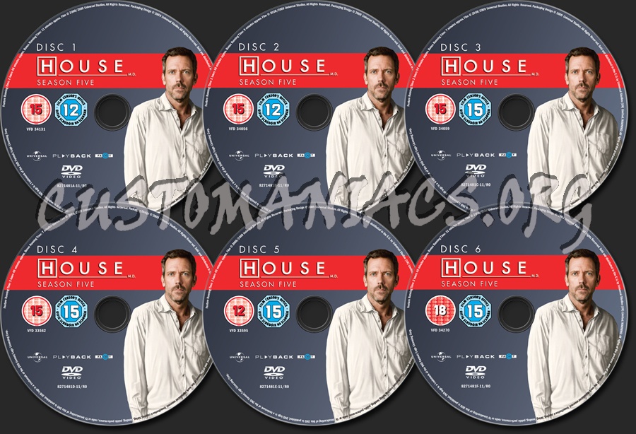 House Season 5 dvd label
