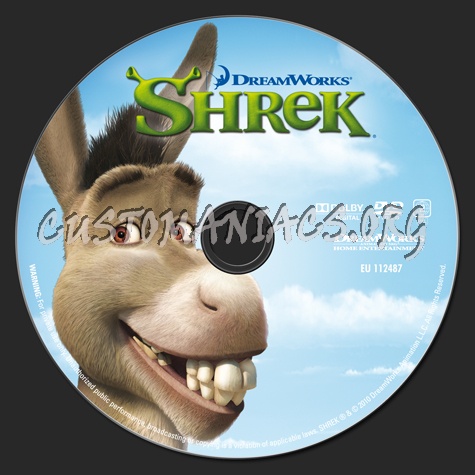 Shrek dvd label