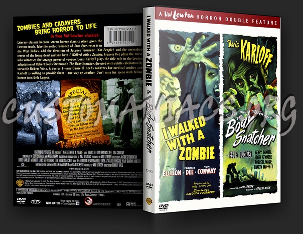 I Walked with a Zombie / The Body Snatcher dvd cover