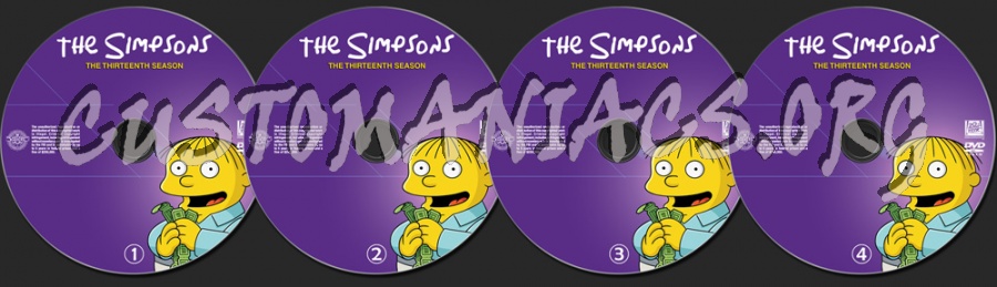 The Simpsons Season 13 dvd label