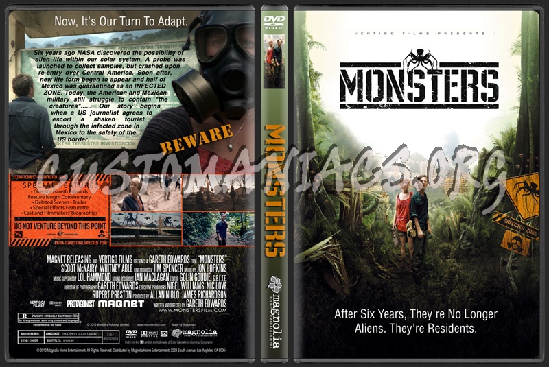 Monsters (2010) dvd cover