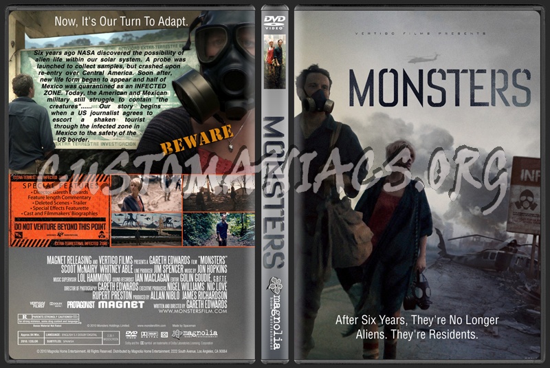 Monsters (2010) dvd cover