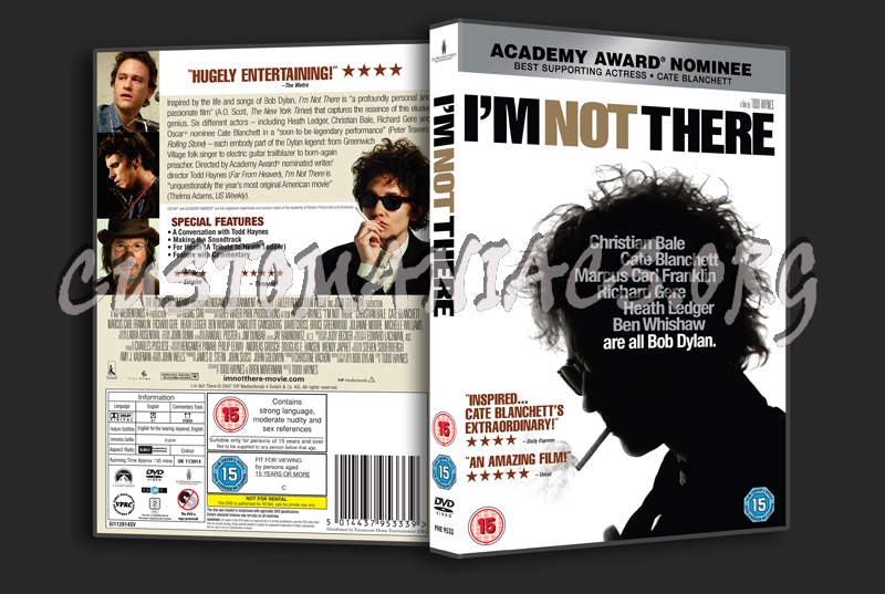 I'm Not There dvd cover