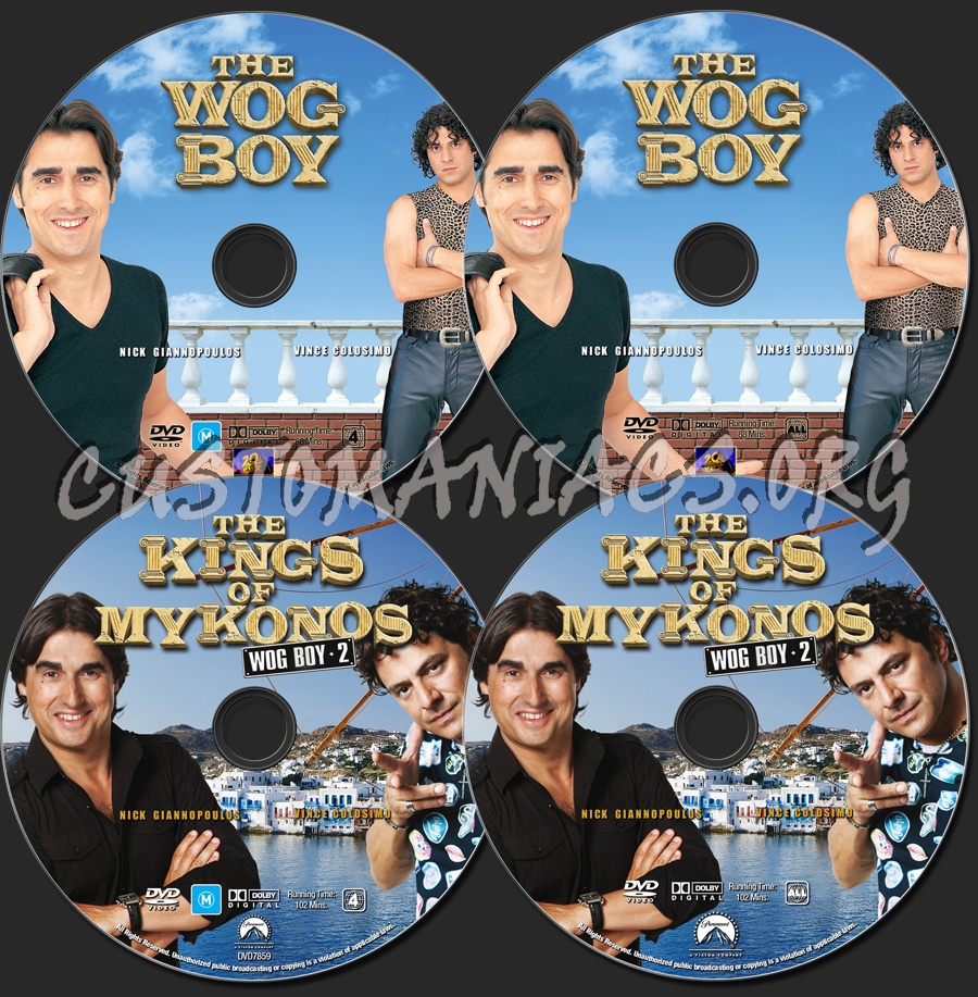 The Wog Boy / The Wog Boy 2 : Kings Of Mykonos dvd label
