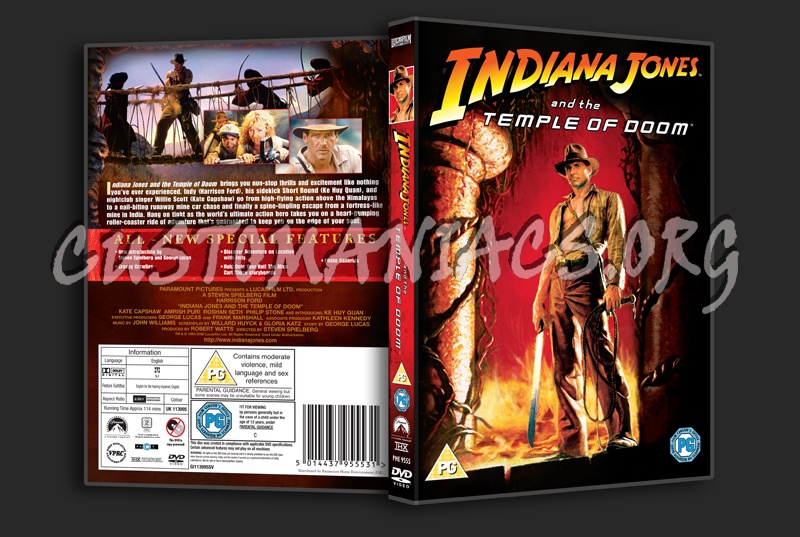 Indiana Jones and the Temple of Doom dvd cover