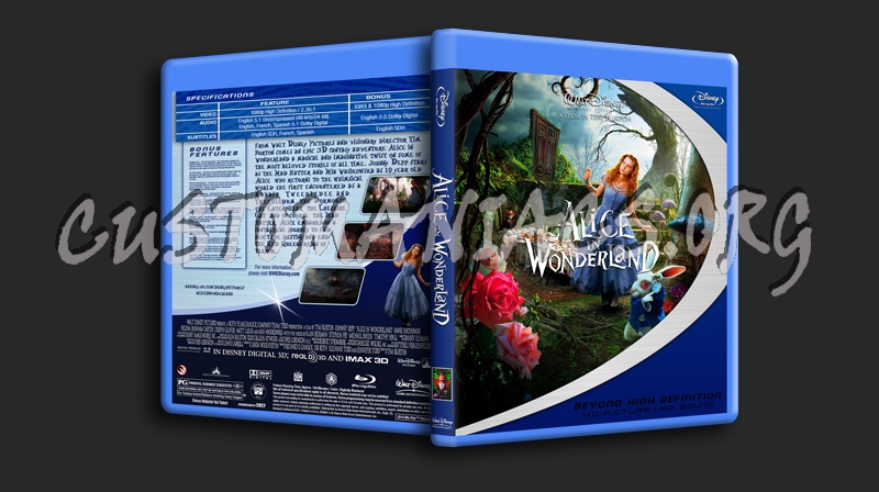 Alice In Wonderland blu-ray cover