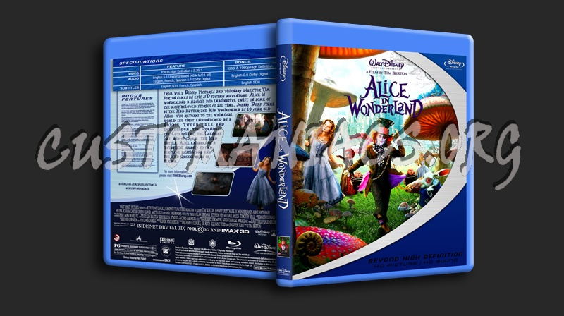 Alice In Wonderland blu-ray cover