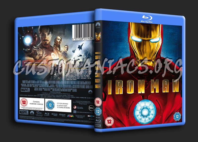 Iron Man blu-ray cover