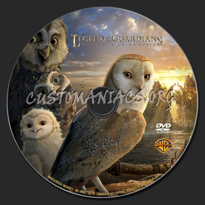 Legend of the Guardians: The Owls of Ga'Hoole dvd label