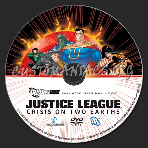 Justice League: Crisis on Two Earths dvd label