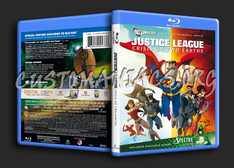 Justice League: Crisis on Two Earths blu-ray cover