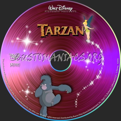 Tarzan dvd label