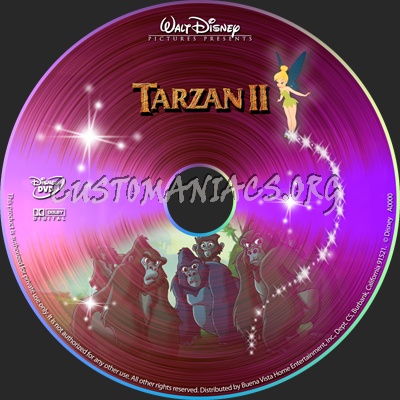 Tarzan 2 dvd label