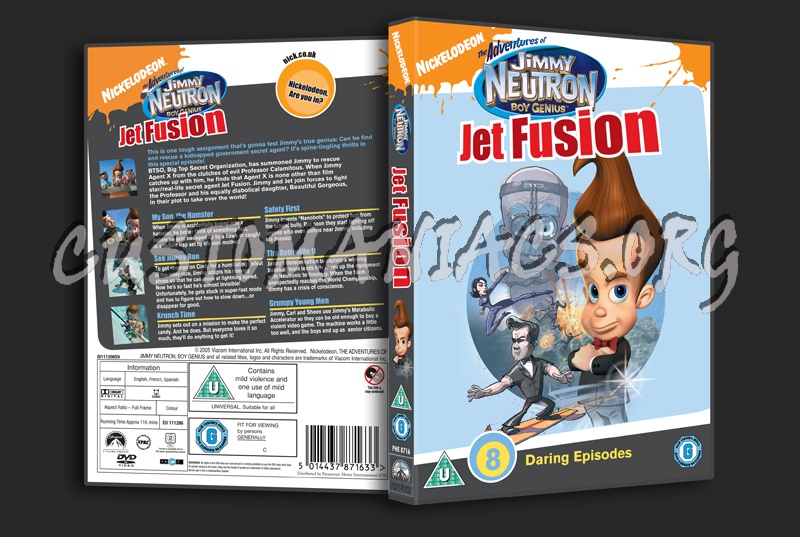 Jimmy Neutron Jet Fusion dvd cover