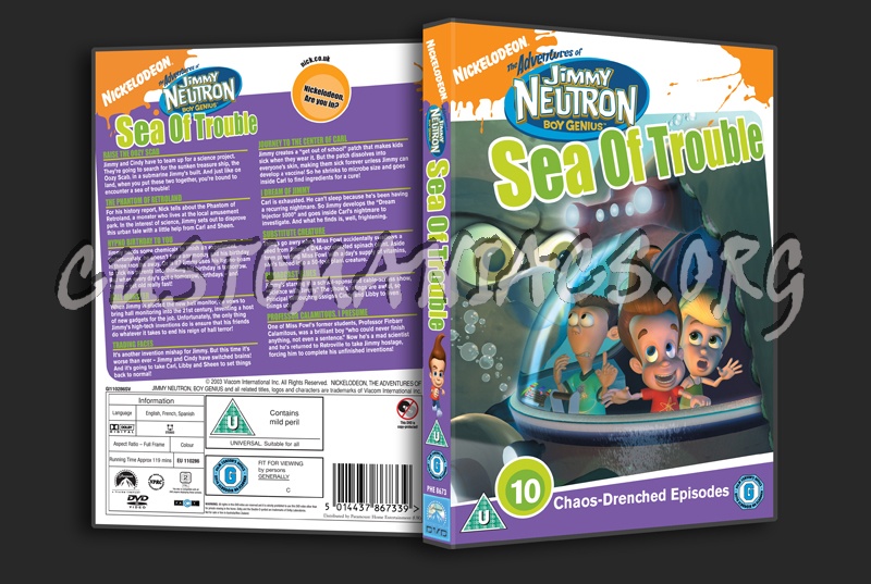 Jimmy Neutron Sea of Trouble dvd cover