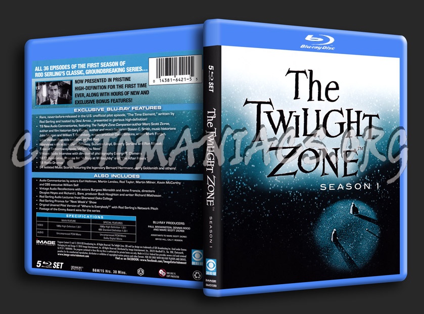 The Twilight Zone Season 1 blu-ray cover