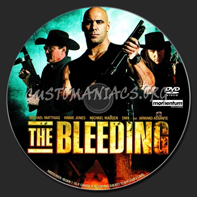 The Bleeding dvd label