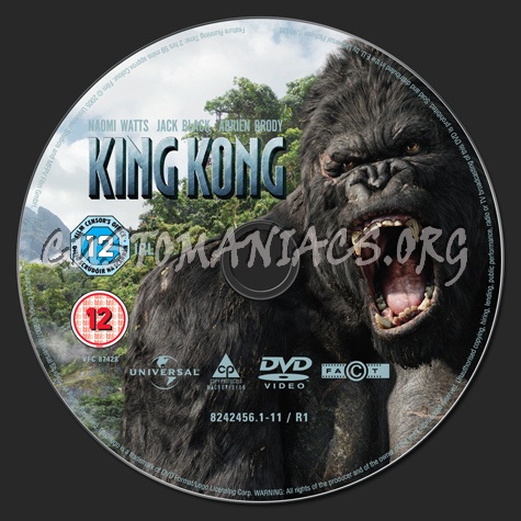 King Kong dvd label