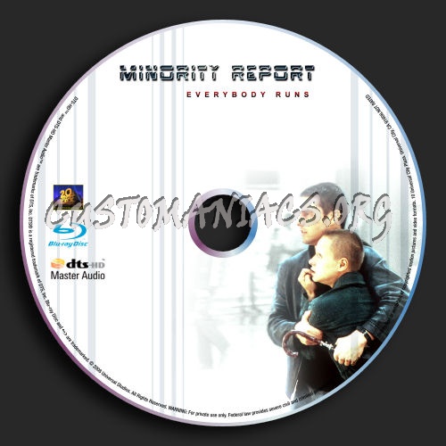 Minority Report blu-ray label