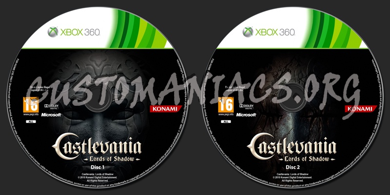 Castlevania Lords of Shadow dvd label