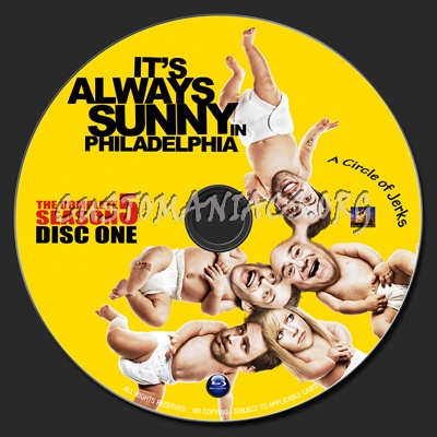 It's Always Sunny In Philadelphia Season 5 blu-ray label
