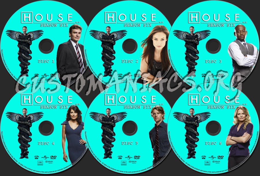 House Season 6 dvd label