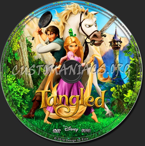 Tangled dvd label