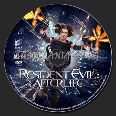 Resident Evil Afterlife dvd label