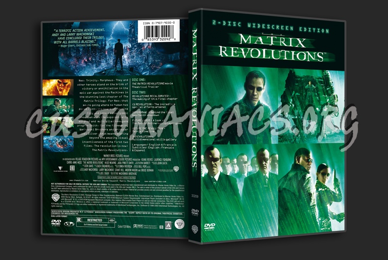 The Matrix Revolutions dvd cover