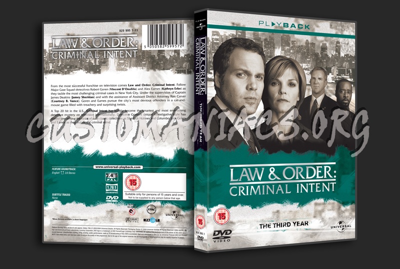 Law & Order Criminal Intent Season 3 dvd cover