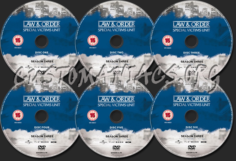 Law & Order Special Victims Unit Season 3 dvd label