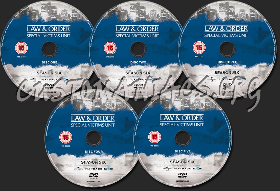 Law & Order Special Victims Unit Season 6 dvd label